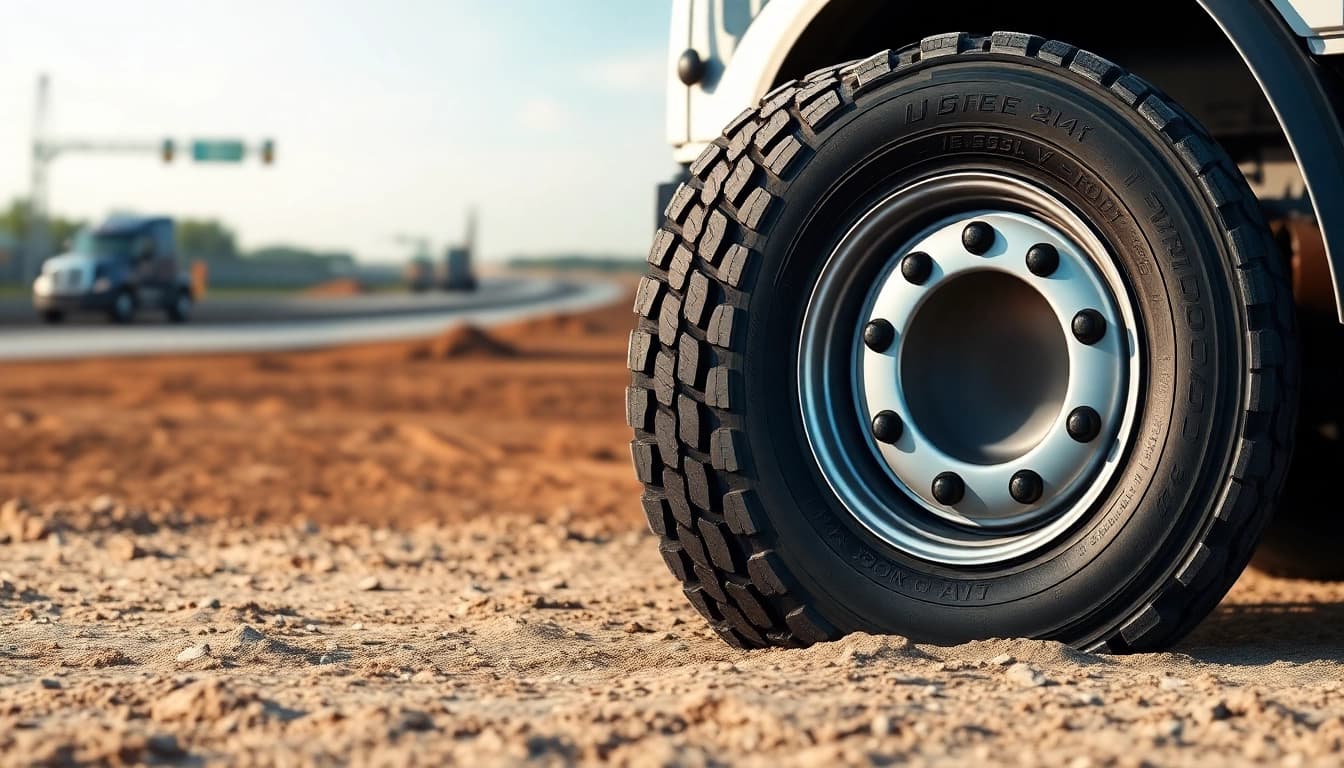 Double Coin RR99 all-position tire showcasing durability and versatility on rugged terrain.