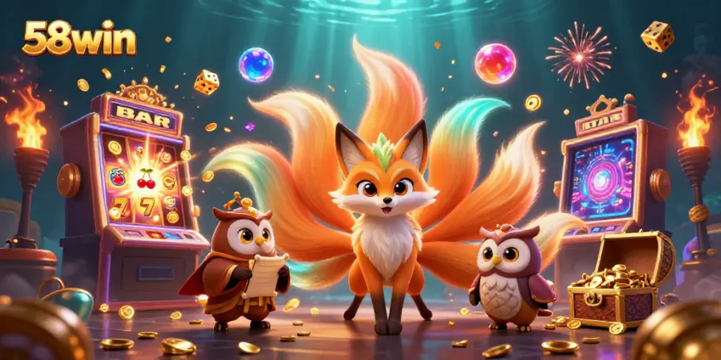 Engage in thrilling slot games at 58win with vibrant characters and jackpot excitement!