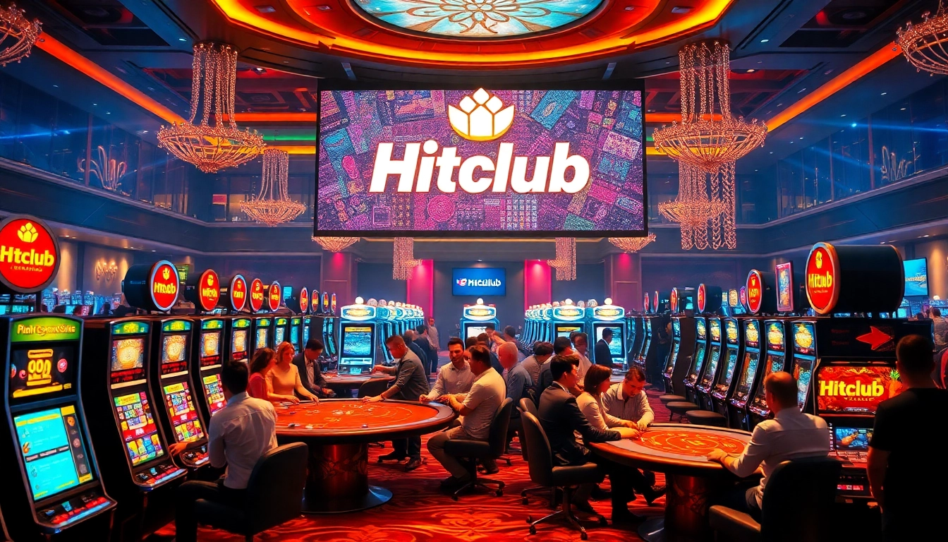 Hitclub players enjoy action-packed games in a vibrant casino environment.