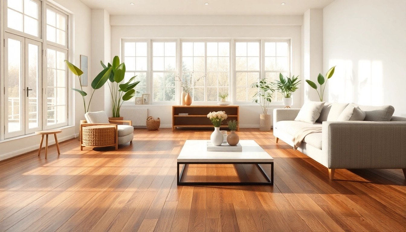 Showcase of lvp floors in a warm, sunlit living room emphasizing texture and design.