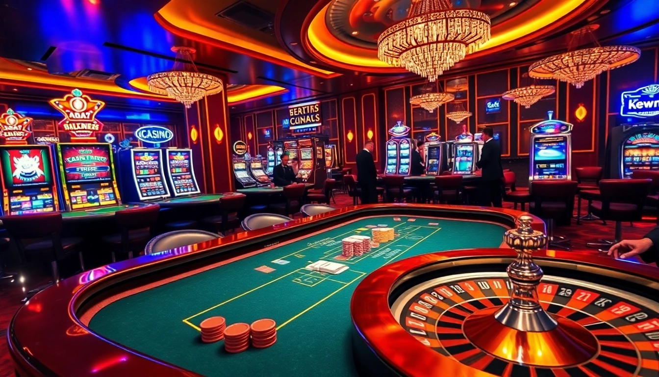 Experience the excitement of gambling at da88 in a luxurious casino setting with vibrant poker action and roulette thrills.
