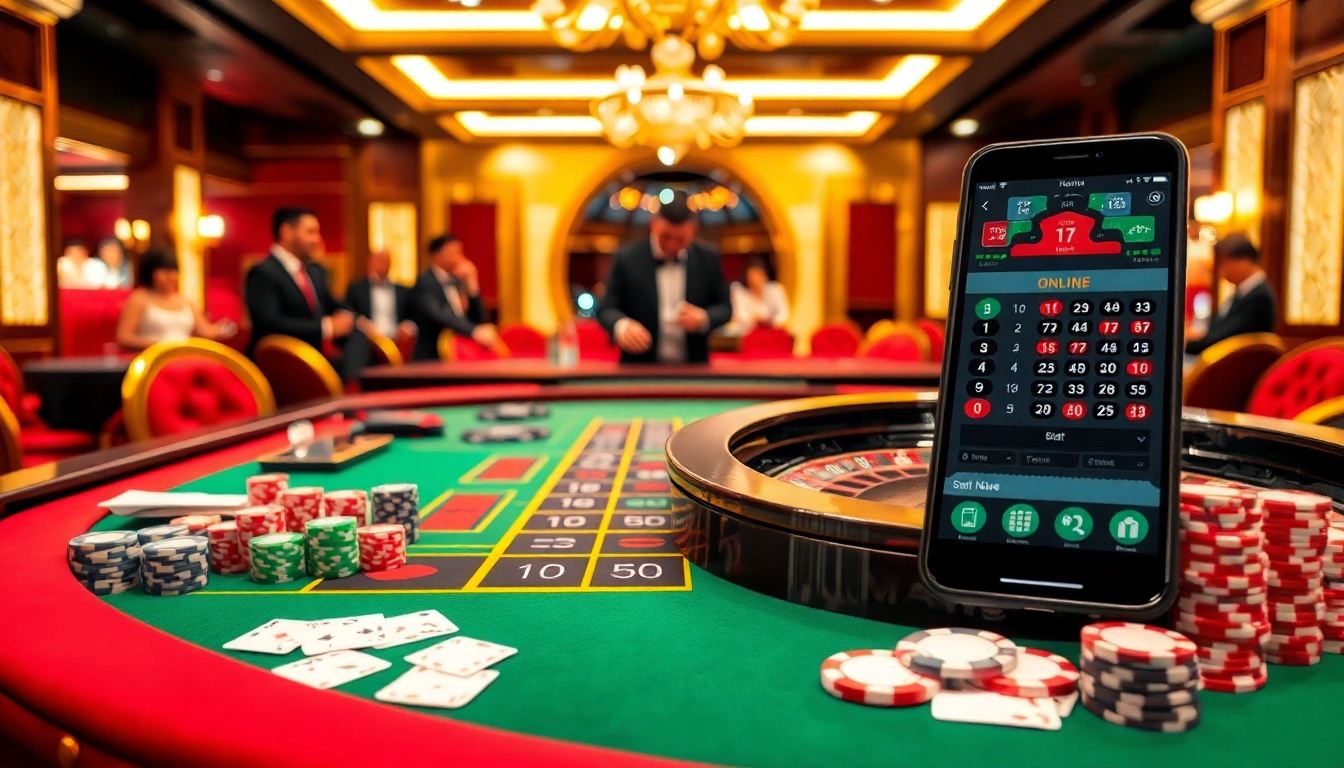 Experience the excitement of trang cá cược uy tín in a luxurious casino setting with roulette tables and poker action.