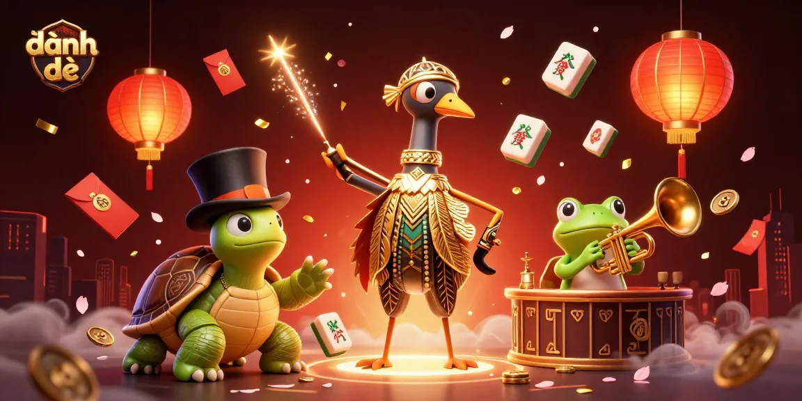 Engage in thrilling đánh đề action with colorful elements in this vibrant 3D illustration.