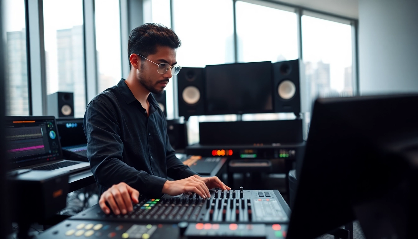 Elevate your sound with expert online mastering services in a vibrant, professional studio setting.