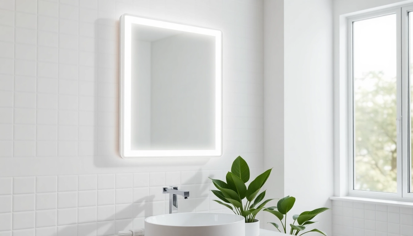 Illuminate your space with a beautiful mirror light mirror showcasing LED features.