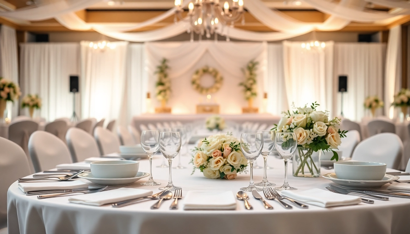 Cateringhirelondon showcases a professionally set dining table ready for an elegant event.