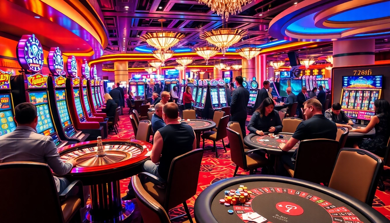Experience thrilling gameplay at 789f with dynamic casino tables and vibrant slot machines.