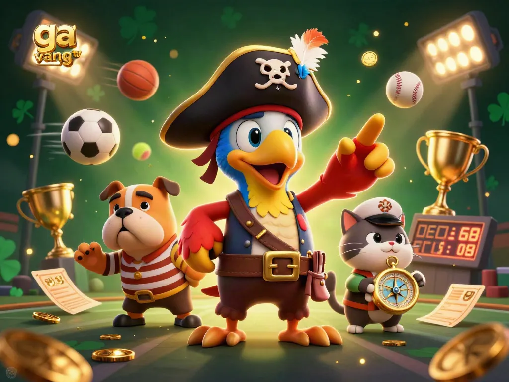 Experience thrilling sports action on ga vang tv with pirate characters and dynamic gaming elements.