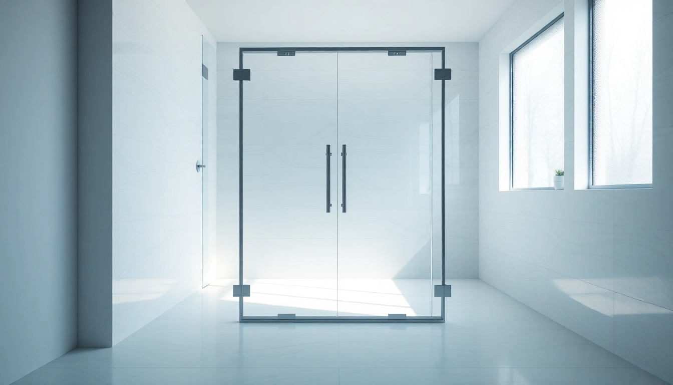 Shower doors UK featured in a modern bathroom design with elegant glass fixtures.