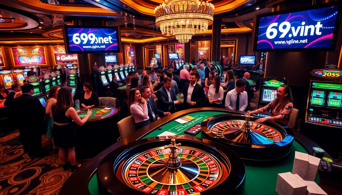 Experience the thrill of gambling at 69vn.gb.net with vibrant casino tables, exciting games, and professional dealers.