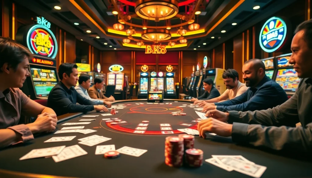 Experience the thrill of BK8 online gambling with vibrant tables and engaging players.