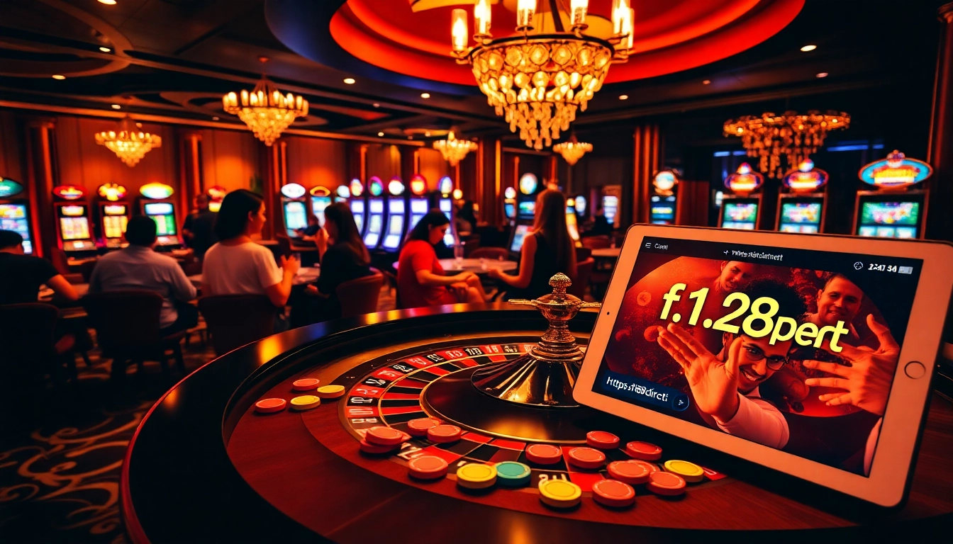 Engaging players at the roulette table in a luxurious casino setting featuring https://f168.direct/ for high-stakes action.