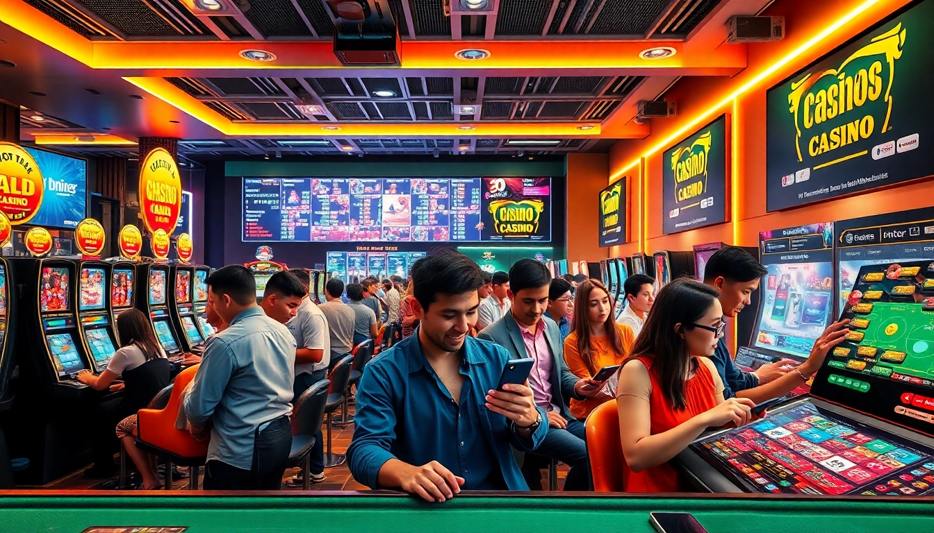 Engage with tk88win.live's lively online casino atmosphere, featuring diverse players enjoying games.