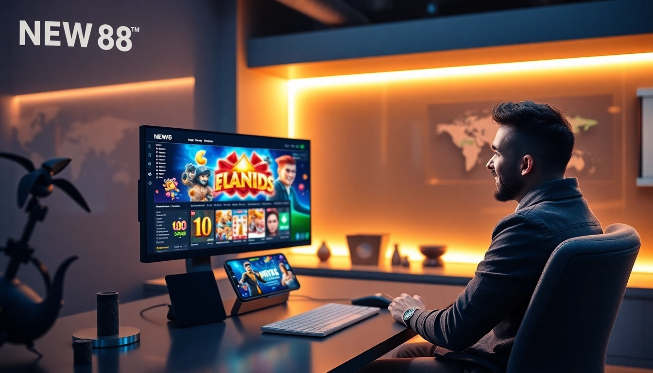 Experience the excitement of new88go.com with engaging visuals of online betting games.