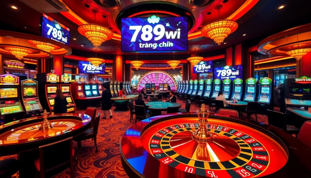 Experience vibrant gaming at 789win trang chủ with roulette, poker, and luxury decor.