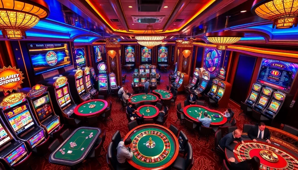 Experience the excitement of bangsawan88 with vibrant casino tables filled with players and winning moments.