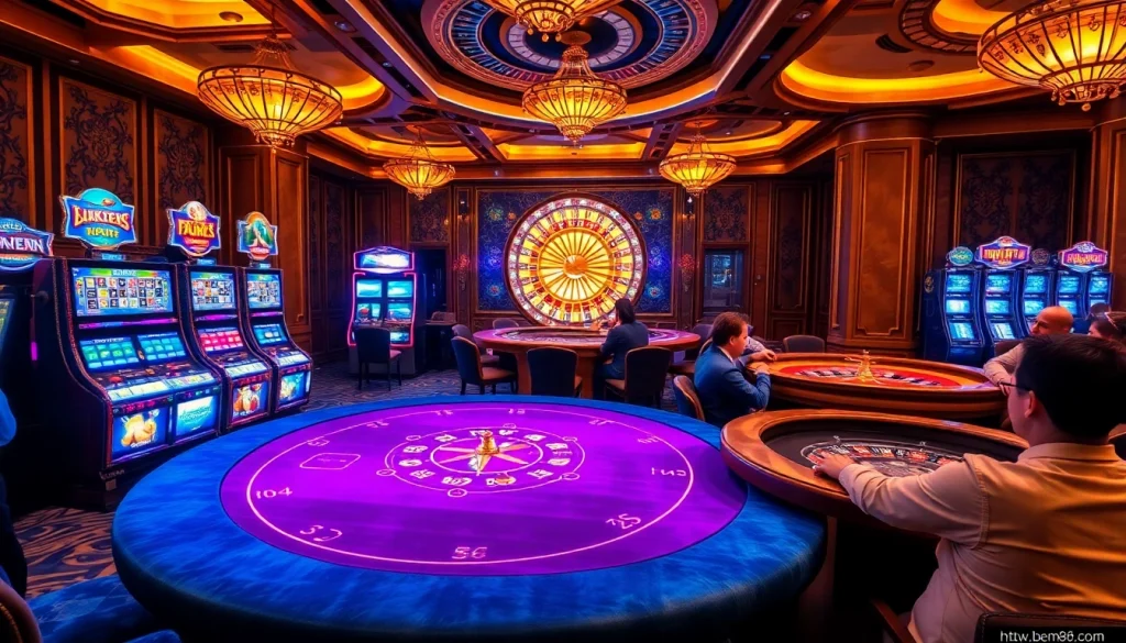 Experience excitement at https://bem88.com with vibrant gaming tables and luxurious casino ambiance.