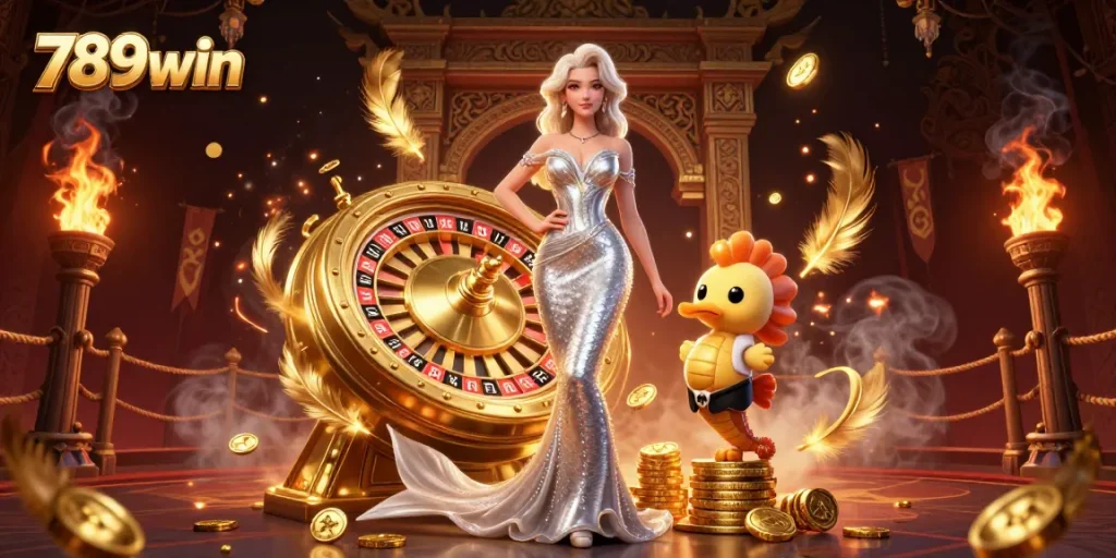 Experience the thrill of gaming at 789win with this dynamic casino scene featuring roulette.
