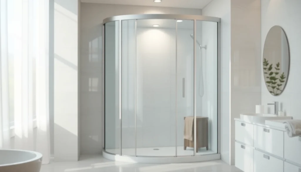 Genießen Sie die stilvolle sonni Duschkabine mit modernem Design im eleganten Badezimmer.