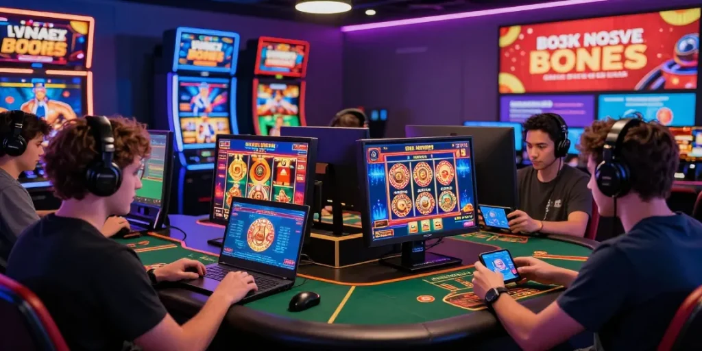 Engaging online gaming scene showcasing crownwoods.org.uk's vibrant virtual casino experience.