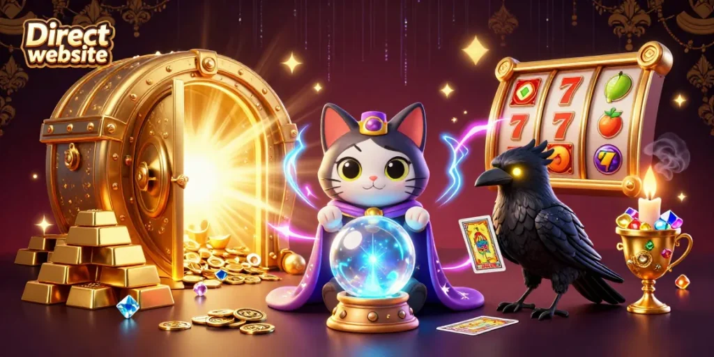 Engage with the thrilling Direct website experience through a vibrant casino atmosphere filled with fortune teller mystic elements.
