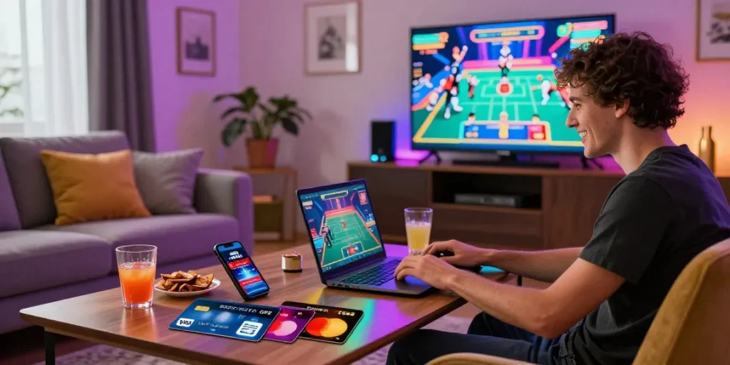 Experience online gaming excitement at https://bhma.org.uk with credit card payments in a vibrant home setup.