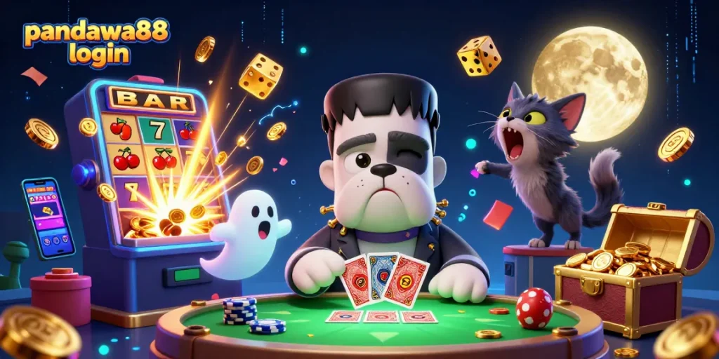 Experience thrilling action in the pandawa88 login scene with a lively 3D casino atmosphere packed with vibrant characters and rich game elements.