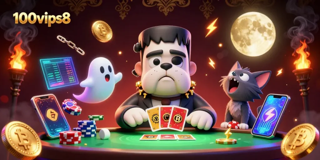 Engage in thrilling gameplay at 100vips8 with unique characters and vibrant casino elements.